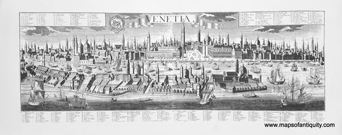 REP400BW High quality Reproduction View Venetia Venice Italy Friedrich Bernhard Werner 18th century Maps Of Antiquity