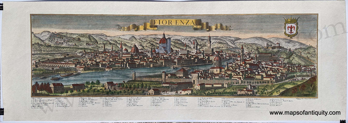 High-quality-Reproduction-Fiorenza-(Florence-Italy)---Reproduction--Reproductions---Reproduction-Maps-Of-Antiquity