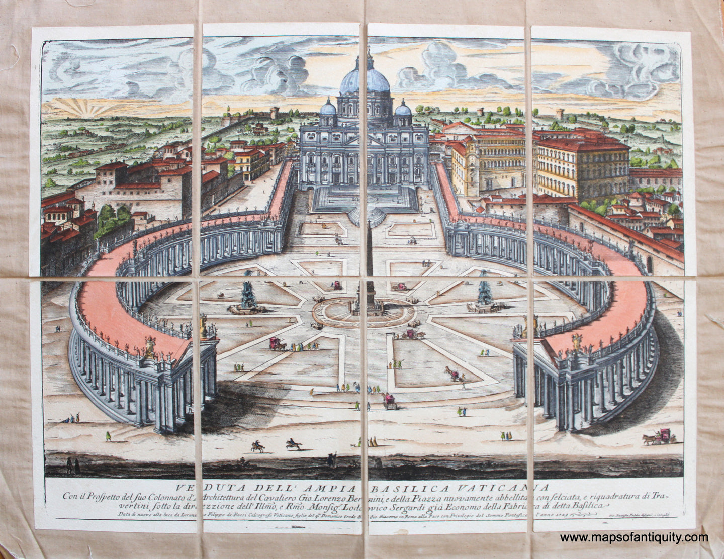 High-quality-Reproduction-Veduta-dell'-Ampia-Basilica-Vaticana-(St.-Peter's-Basilica-Vatican-City-Rome)---Reproduction-Reproductions---Reproduction-Maps-Of-Antiquity
