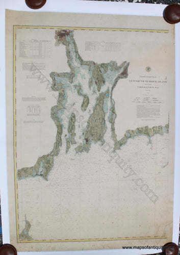 Reproduction-Antique-Map-Coast-Chart-113-Cuttyhunk-Block-Island-Narragansett-Bay