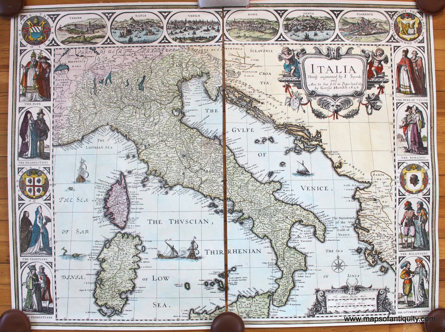 Maps-of-Antiquity-Digitally-Engraved-Specialty-Reproduction-Map-Italy-1626-John-Speed