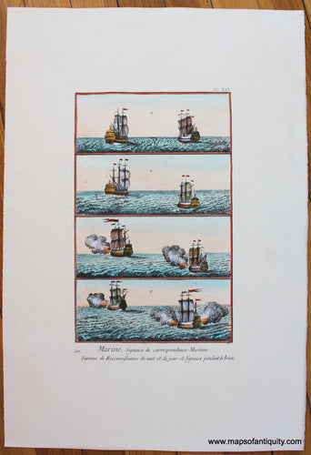 Digitally-Engraved-Specialty-Reproduction-Reproductions-French-Maritime-Signals-Marine-Signaux-de-correspondance-Print-Prints-Maps-of-Antiquity