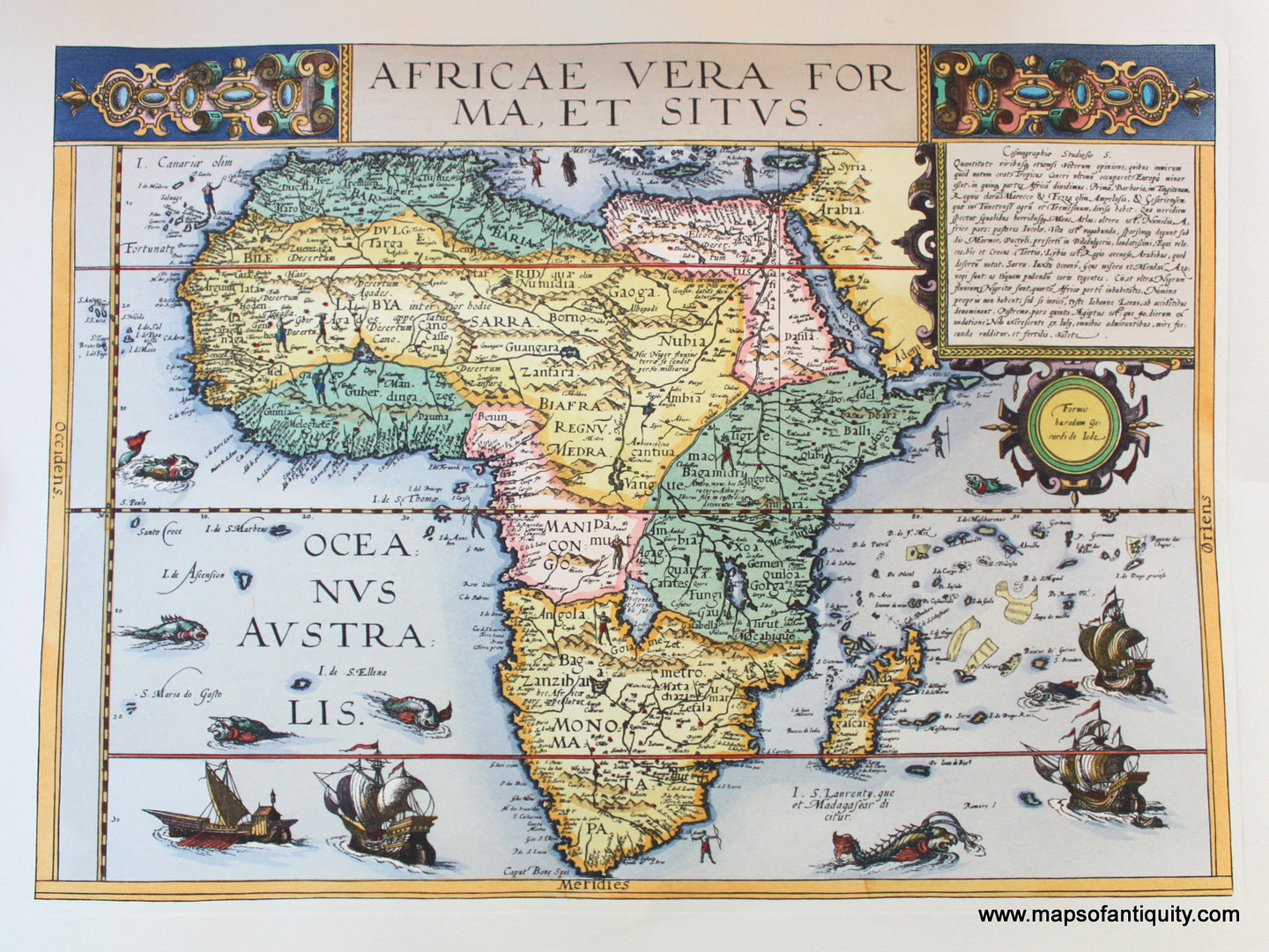 Reproduction-Reproductions-Antique-Map-of-Africa-Africae-Vera-Forma-Et-Situs-de-Jode-Maps-of-Antiquity