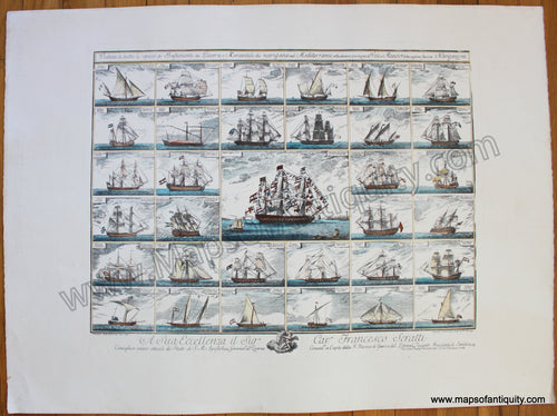 High-quality-Reproduction-View-of-all-the-Types-of-War-and-Merchant-Ships-that-Sail-in-the-Mediterranean-Reproduction-Reproduction-1700s-18th-century-Maps-of-Antiquity
