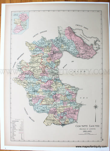 Reproduction-County-Louth-Province-of-Leinster-Ireland-Reproductions-Europe-1800s-19th-century-Maps-of-Antiquity