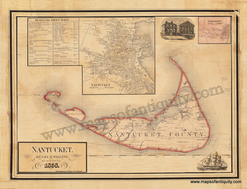 Reproduction-Nantucket-1858-1800s-19th-century-Maps-of-Antiquity