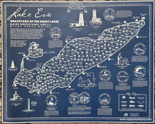 Modern-Print-Shipwrecks-of-Lake-Erie---Maps-Of-Antiquity