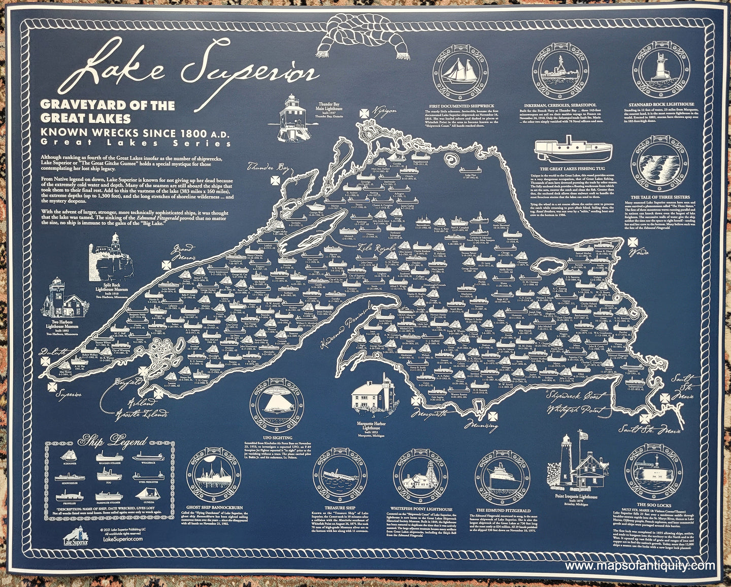 Modern-Print-Shipwrecks-of-Lake-Superior---Maps-Of-Antiquity