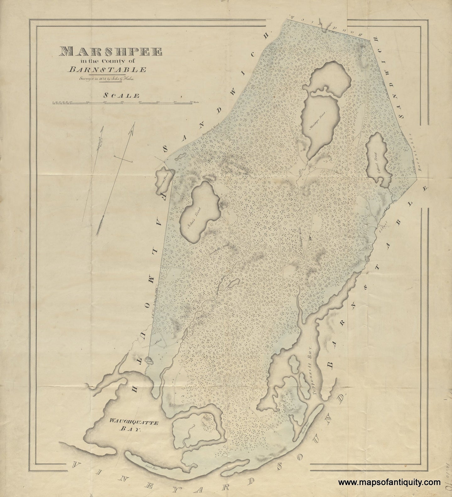 High-Quality-Giclee-Reproduction-Marshpee-in-the-County-of-Barnstable-1831---Maps-Of-Antiquity