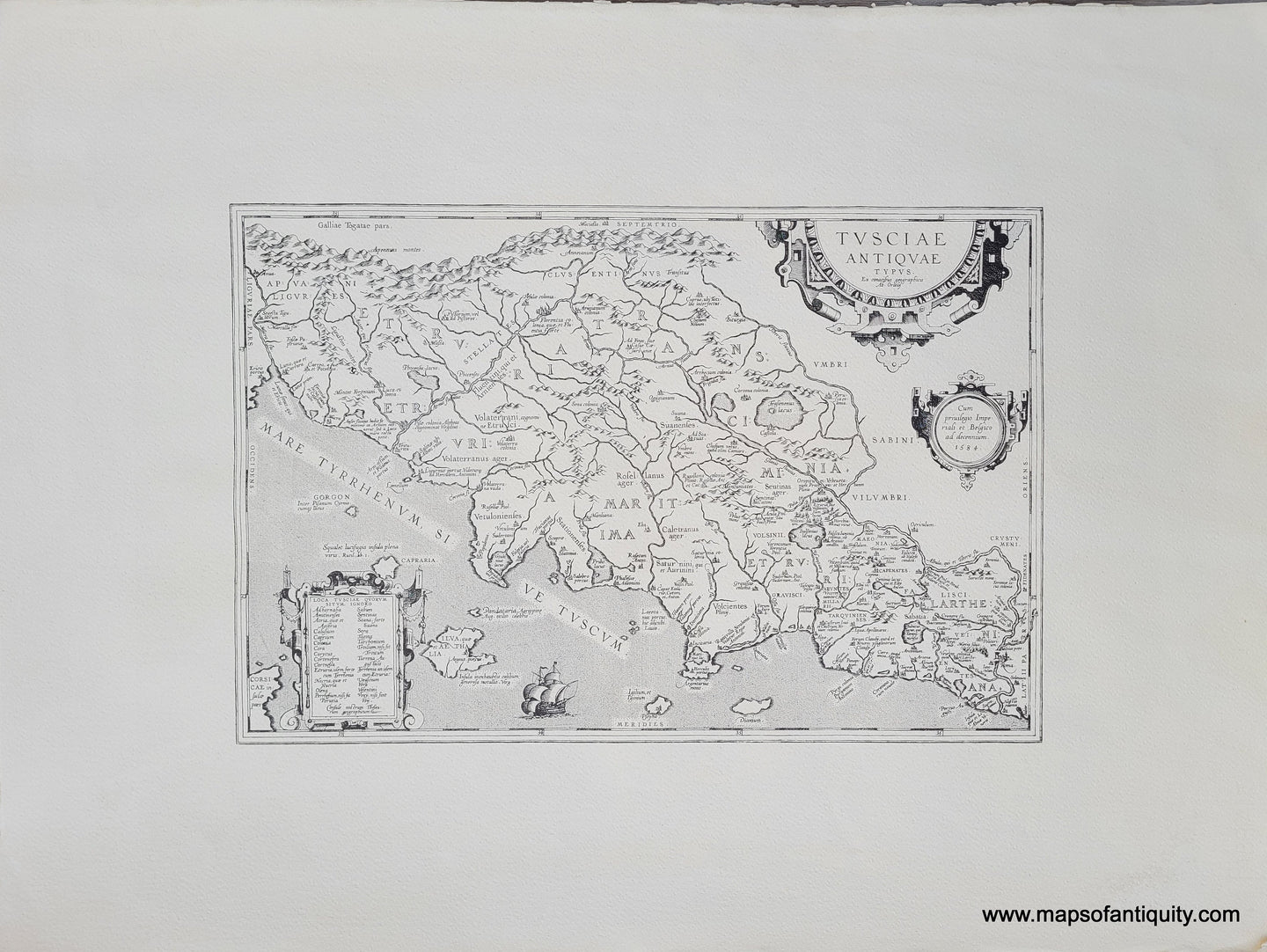 Reproduction-Tuscany-Italy---Tusciae-Antiquae-Typus--Reproduction-Maps-Of-Antiquity