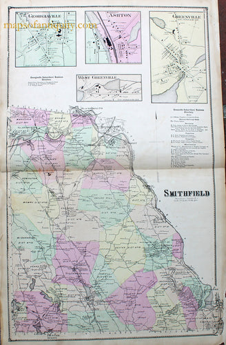 Antique-Hand-Colored-Map-Smithfield-Rhode-Island-Rhode-Island--1870-Beers-Maps-Of-Antiquity