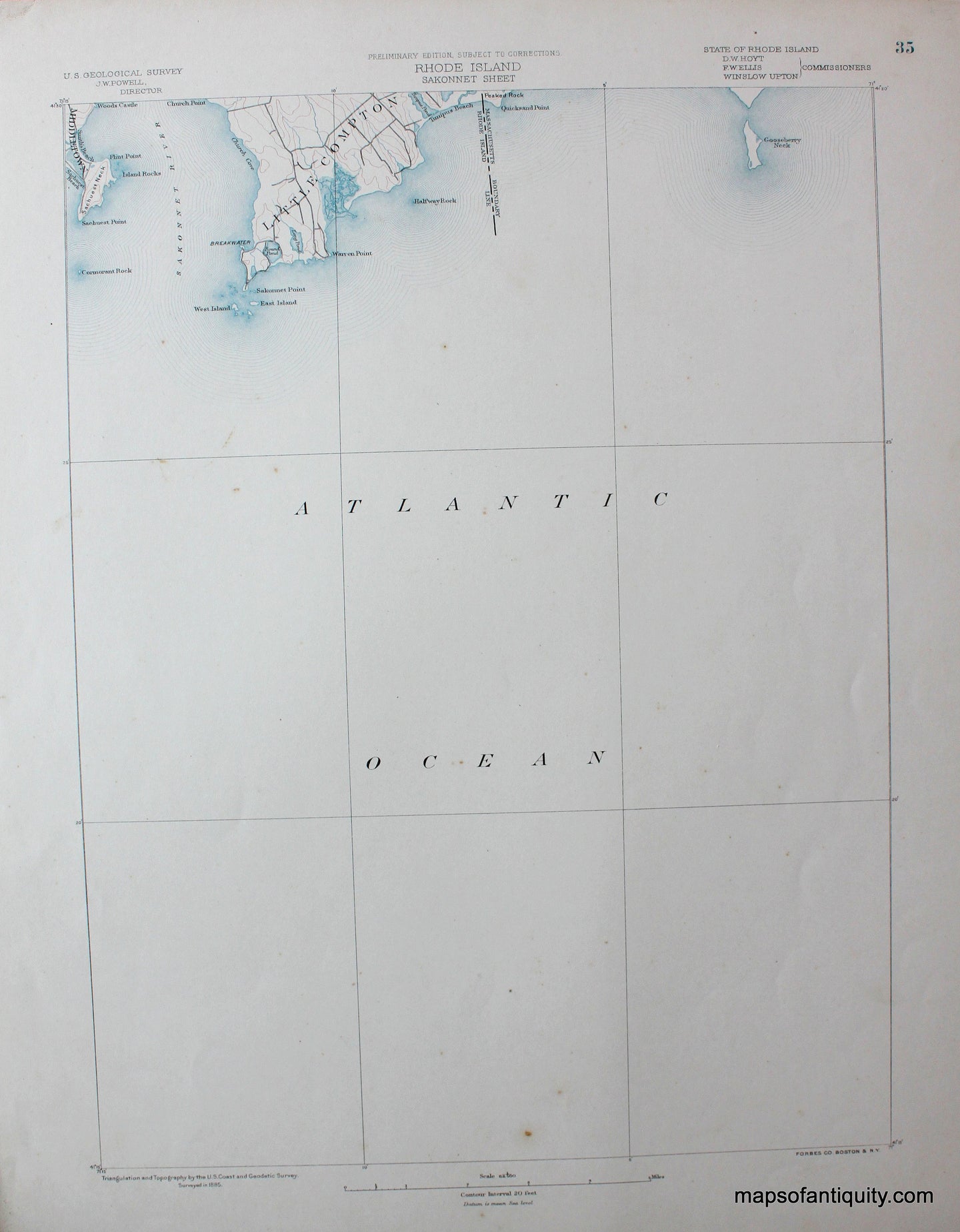 Topographical-Map-RI-Sakonnet-sheet--antique-topo-map-United-States-Rhode-Island-1890-USGS-Maps-Of-Antiquity