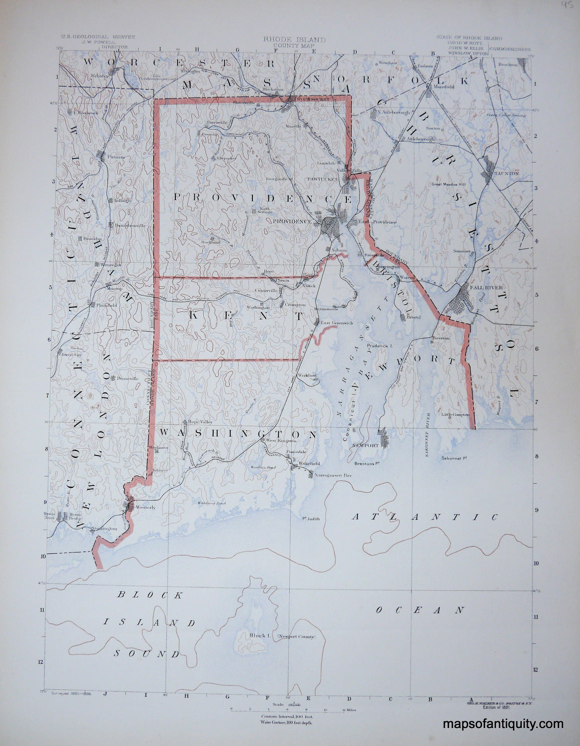 Topographical-Map-RI-County-Map-antique-topo-map-United-States-Rhode-Island-1891-USGS-Maps-Of-Antiquity