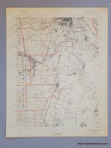 Topographical-Map-RI-Sheet-No.-4-Cranston-Providence-antique-topo-map-United-States-Rhode-Island-1891-USGS-Maps-Of-Antiquity