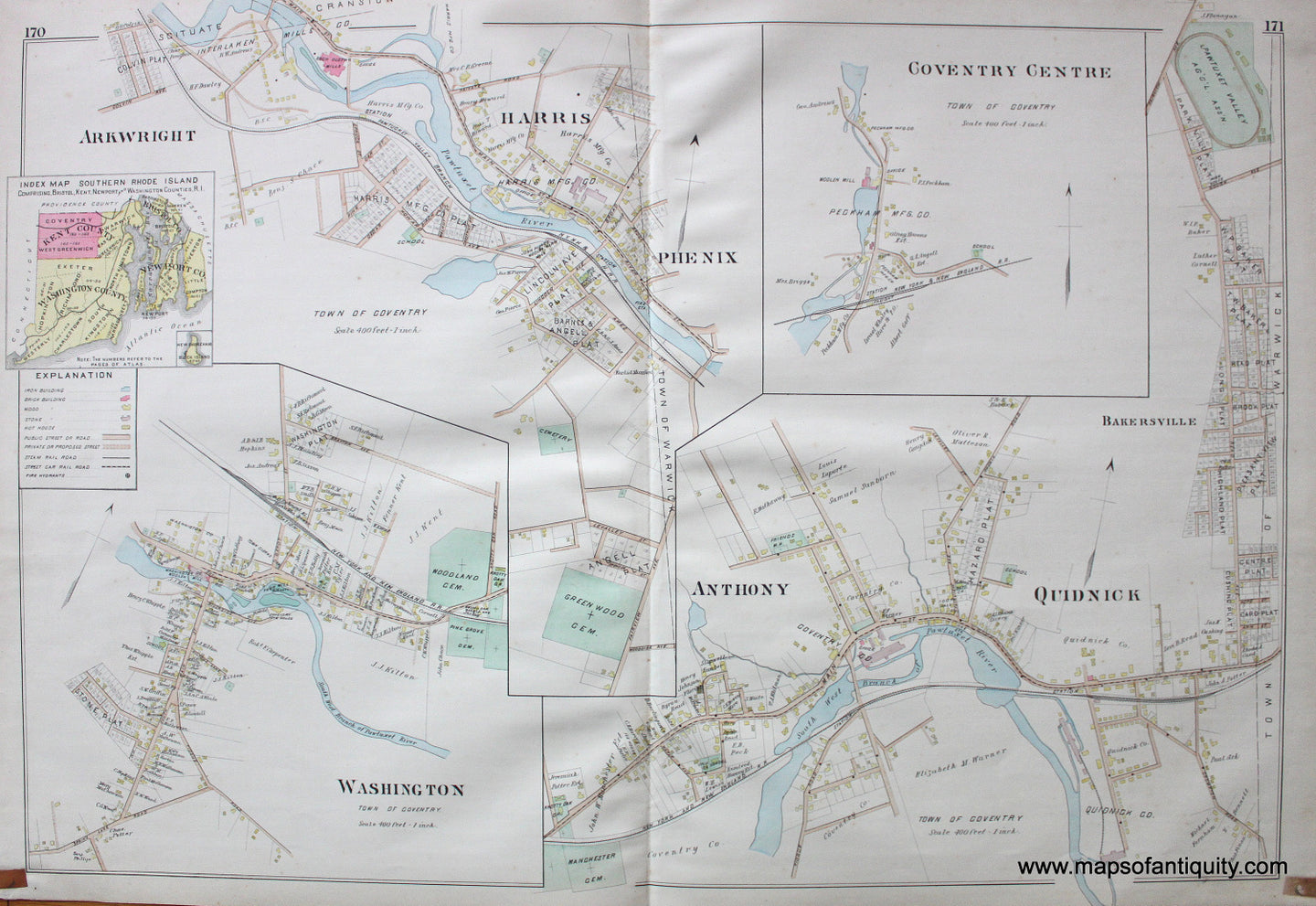 Antique-Hand-Colored-Map-Town-of-Warwick-villages-of-Arctic-Arctic-Centre-Riverpoint-Clyde-Lippitt-and-Phenix-Rhode-Island-United-States-Northeast-1895-Everts-&-Richards-Maps-Of-Antiquity