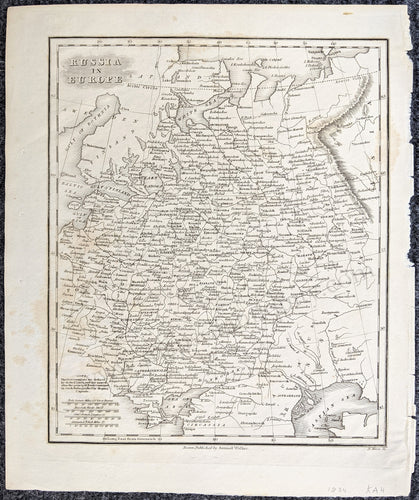 Genuine-Antique-Map-Russia-in-Europe-Europe-Russia-in-Europe-1834-Samuel-Walker-Maps-Of-Antiquity-1800s-19th-century