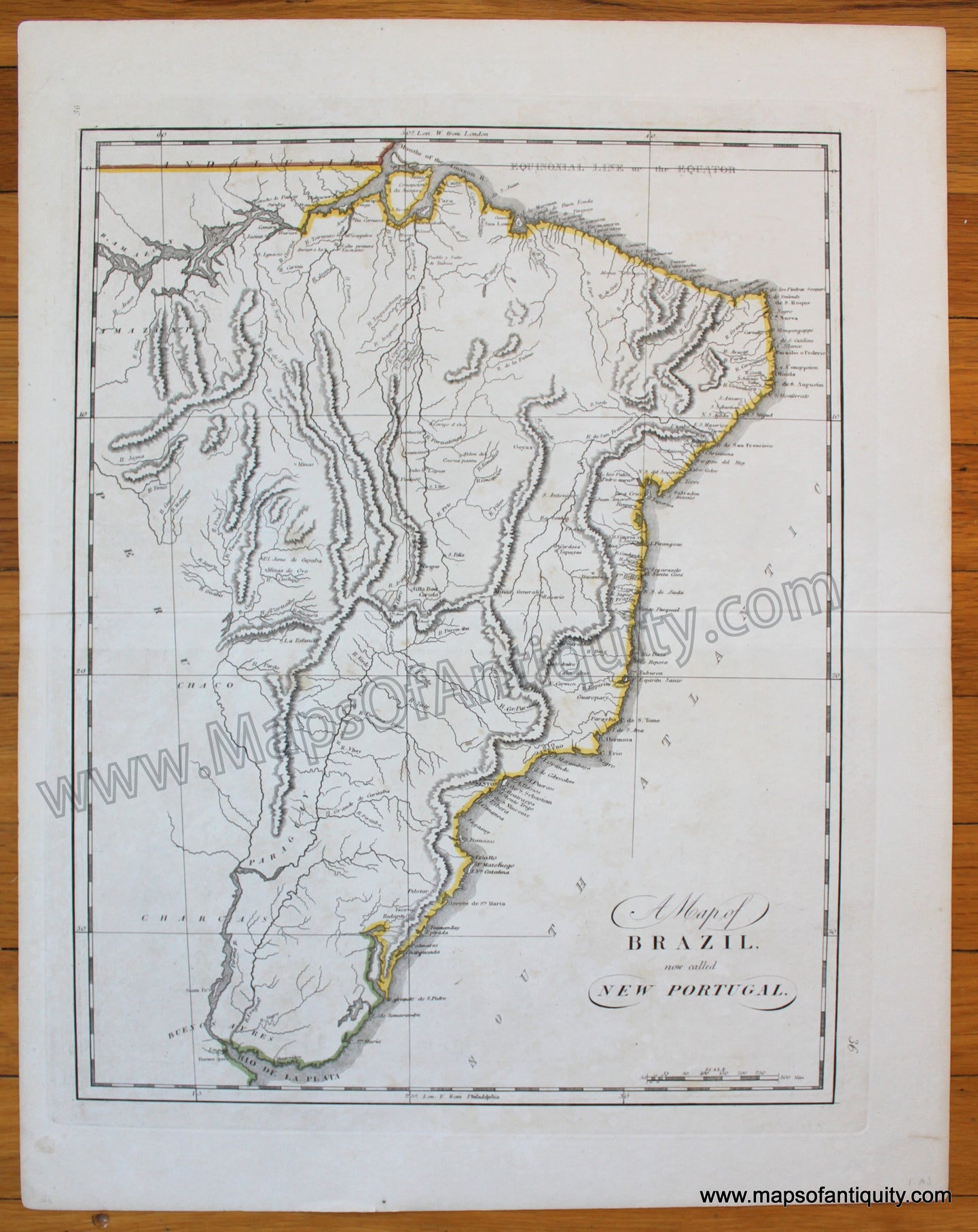 Antique-Map-A-Map-of-Brazil-now-called-New-Portugal-Maps-of-Antiquity