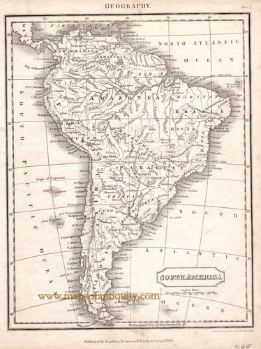 Black-and-White-Antique-Map-South-America-South-America--1816-Findlay-Maps-Of-Antiquity