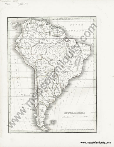 Antique-Hand-Colored-Map-South-America-Caribbean-&Latin-America-South-America-1835-T.G.-Bradford-Maps-Of-Antiquity