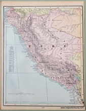 Load image into Gallery viewer, Antique-Printed-Color-Map-Chile-Argentine-Republic-and-Uruguay-verso:-Peru-and-Islands-in-The-Pacific-Ocean-**********-Caribbean-&amp;-Latin-America-South-America-1900-Cram-Maps-Of-Antiquity
