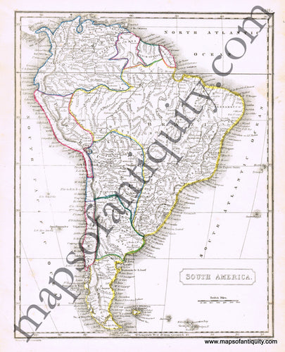 Antique-Hand-Colored-Map-South-America-Caribbean-&-Latin-America-South-America-1817-Arrowsmith-Maps-Of-Antiquity