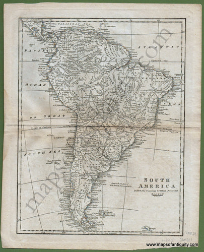 Antique-Black-and-White-Map-South-America-Caribbean-&-Latin-America-South-America-c.-1802-Cummings-&-Hilliard-Maps-Of-Antiquity