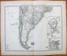 Load image into Gallery viewer, 1876 - South America - Sud-America in zwei Blattern - Antique Map
