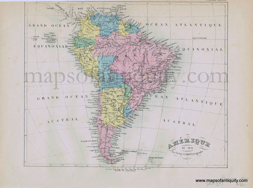 Antique-Printed-Color-Map-South-America-Amerique-du-Sud---South-America-1877-Fayard--1800s-19th-century-Maps-of-Antiquity