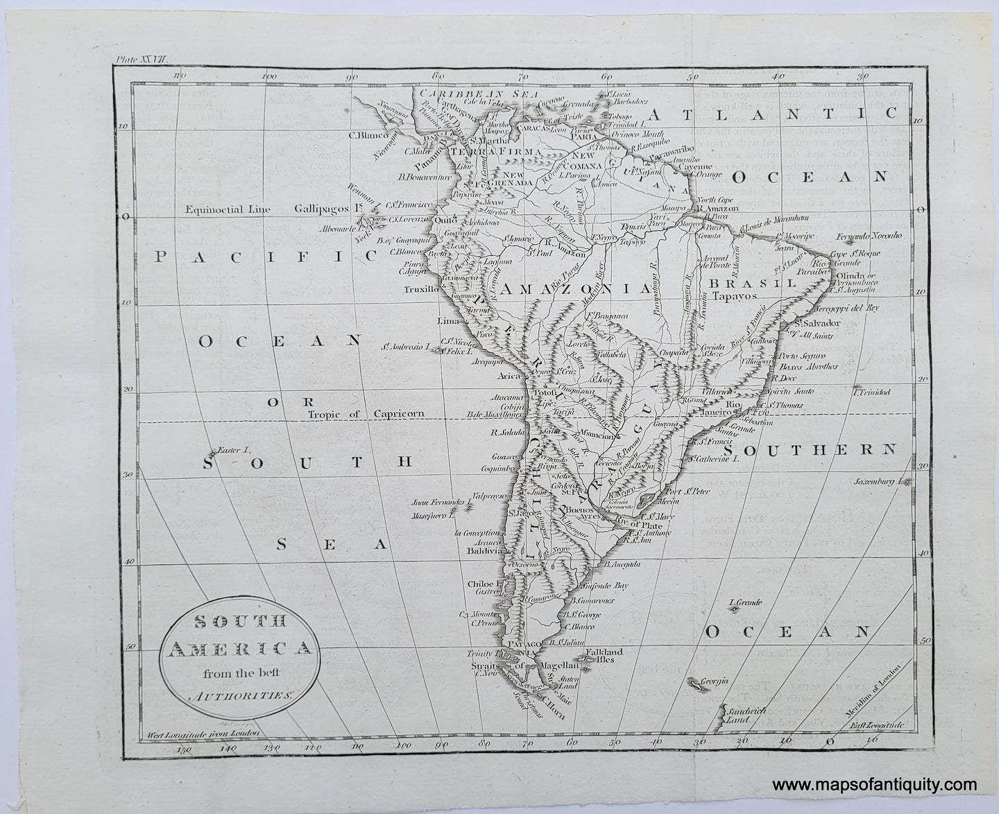 Genuine-Antique-Map-South-America-from-the-best-Authorities-1801-Guthrie-Maps-Of-Antiquity