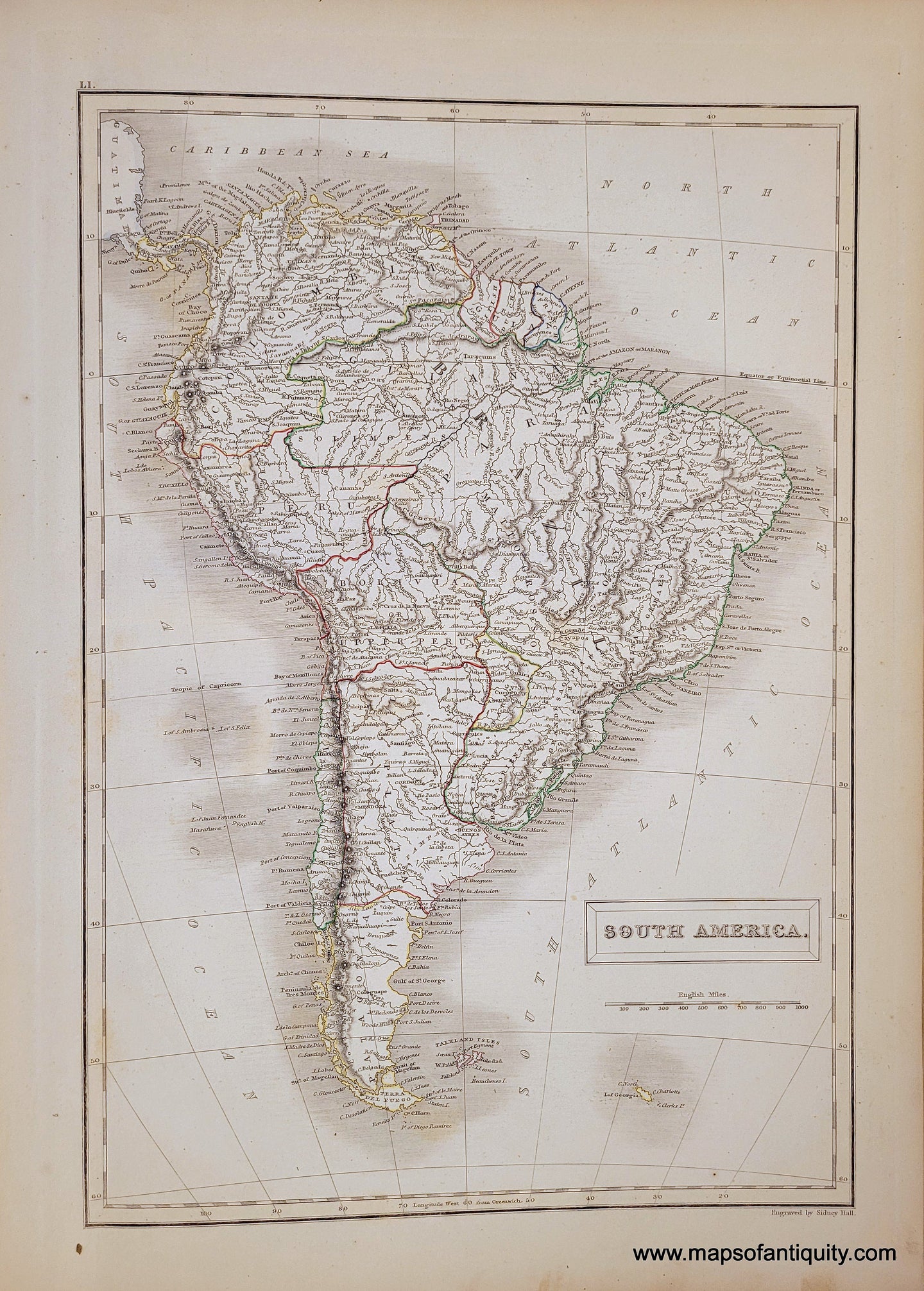 Genuine-Antique-Map-South-America-1841-Black-Maps-Of-Antiquity