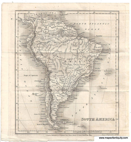 Genuine-Antique-Map-South-America-1829-Goldsmith-Maps-Of-Antiquity