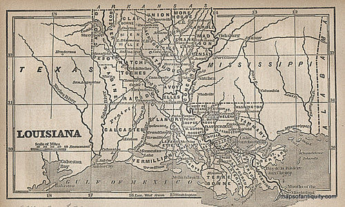 Thematic map promoting Louisiana agriculture - Rare & Antique Maps