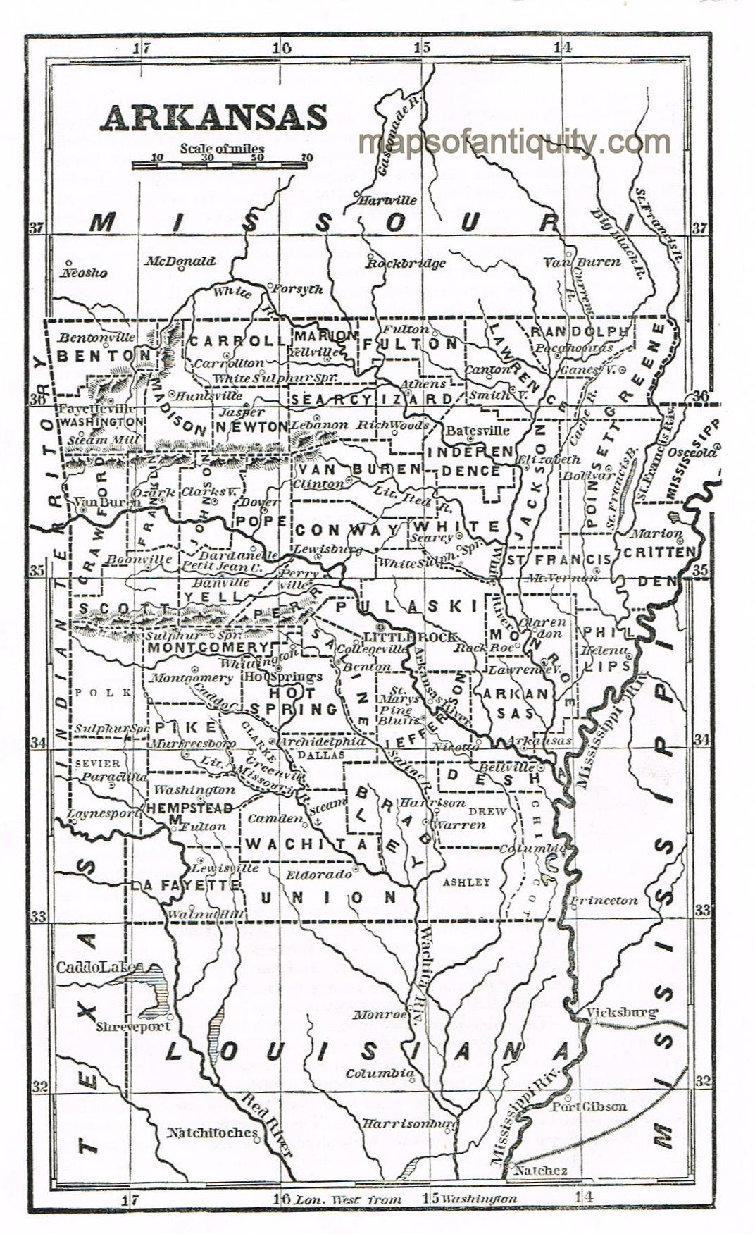 Antique-Map-Arkansas