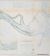 Load image into Gallery viewer, Hand-Colored-Antique-Coast-Chart-E.-No.-6-Preliminary-Chart-of-Savannah-River-Georgia-sailing-Nautical-1855-U.S.-Coast-Survey-Maps-Of-Antiquity
