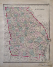 Load image into Gallery viewer, 1876 - Florida, Georgia, Alabama - Antique Map
