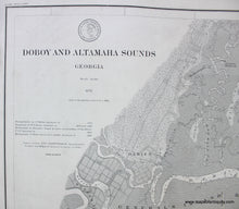 Load image into Gallery viewer, 1871 - Doboy and Altamaha Sounds, Georgia - Antique Chart

