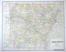 Load image into Gallery viewer, 1891 - Texas, with verso maps of Arizona, New Mexico, Arkansas, and Indian Territory (Oklahoma) - Antique Map
