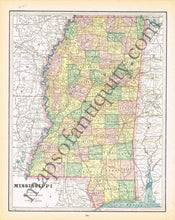 Load image into Gallery viewer, 1894 - Birmingham, verso: Mississippi - Antique Map
