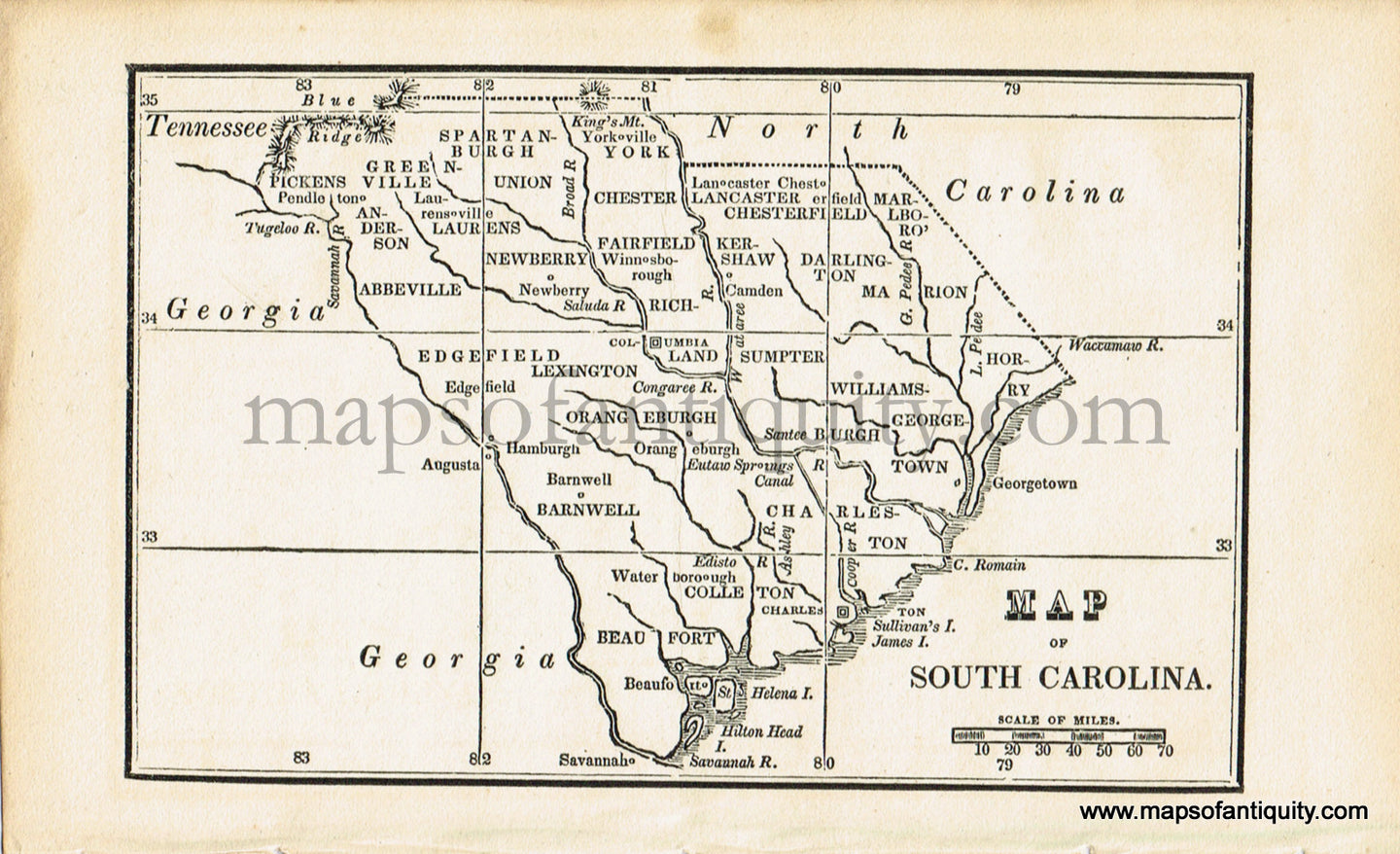 1830 Map Of South Carolina Sold Antique Map Maps Of