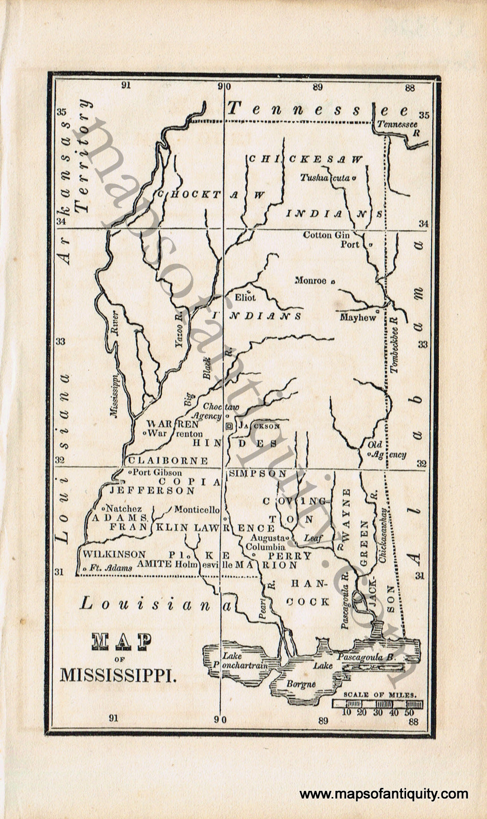 Antique-Black-and-White-Map-Map-of-Mississippi-United-States-South-1830-Boston-School-Geography-Maps-Of-Antiquity