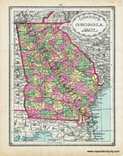 Load image into Gallery viewer, Antique-Hand-Colored-Map-Lubrecht&#39;s-Georgia-United-States-South-1887-Lubrecht-Maps-Of-Antiquity
