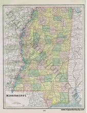 Load image into Gallery viewer, 1892 - Louisiana, Verso: Mississippi - Antique Map
