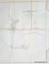 Load image into Gallery viewer, Antique-Map-Eastern-Part-of-St.-George&#39;s-George-Sound-Florida-1859-1850s-1800s-USCS-Coast-Coastal-Chart-Survey-Maps-of-Antiquity
