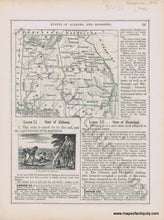 Load image into Gallery viewer, Antique-Printed-Color-Map-States-of-Alabama-and-Georgia-verso-State-of-Louisiana-and-Mississippi-1848-Goodrich-United-States-South1800s-19th-century-Maps-of-Antiquity
