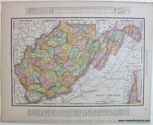 Load image into Gallery viewer, 1911 - North Carolina, verso: West Virginia - Antique Map

