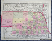 Load image into Gallery viewer, 1888 - Double-sided sheet with multiple maps: Centerfold - Tunison&#39;s Northern Texas and Indian Territory; versos: Tunison&#39;s Nebraska / Tunison&#39;s Alabama - Antique Map
