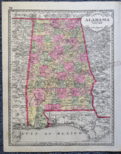Load image into Gallery viewer, 1888 - Double-sided sheet with multiple maps: Centerfold - Tunison&#39;s Northern Texas and Indian Territory; versos: Tunison&#39;s Nebraska / Tunison&#39;s Alabama - Antique Map
