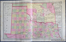 Load image into Gallery viewer, Antique-Map-Double-sided-sheet-with-multiple-maps:-Centerfold---Tunison&#39;s-Northern-Texas-and-Indian-Territory;-versos:-Tunison&#39;s-Nebraska-/-Tunison&#39;s-Alabama-United-States-Texas-1888-Tunison-Maps-Of-Antiquity-1800s-19th-century
