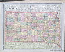Load image into Gallery viewer, 1892 - North and South Carolina; versos: South Dakota, Georgia - Antique Chart
