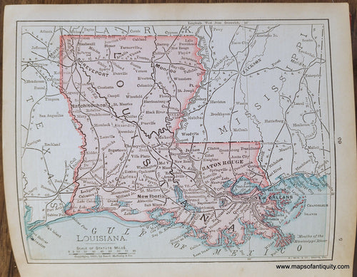Genuine-Antique-Map-Louisiana-1900-Rand-McNally-Maps-Of-Antiquity
